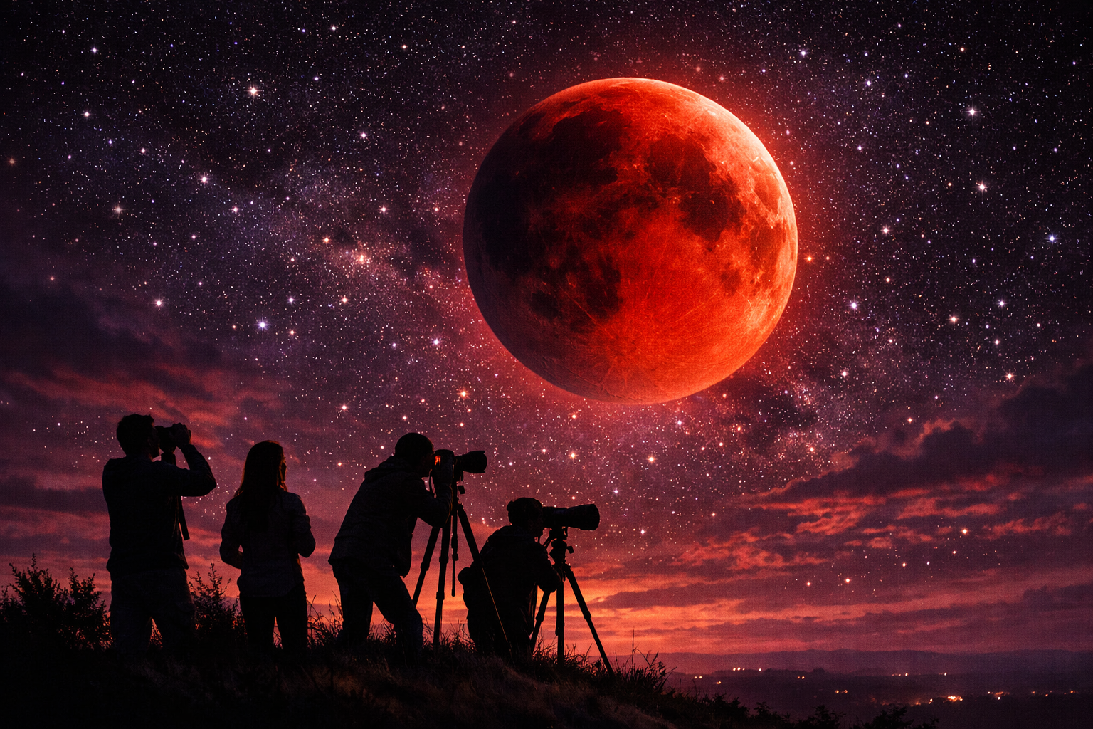 blood moon total lunar eclipse tonight
