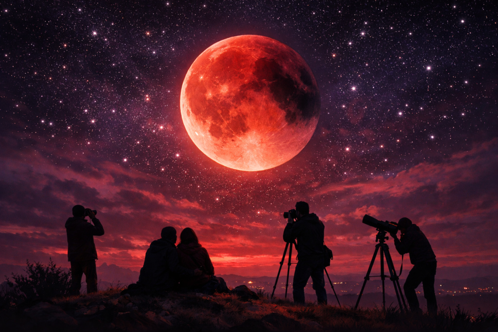 blood moon total lunar eclipse tonight