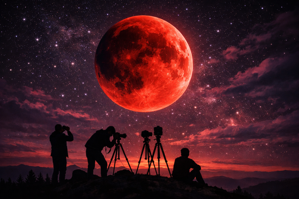 blood moon total lunar eclipse tonight