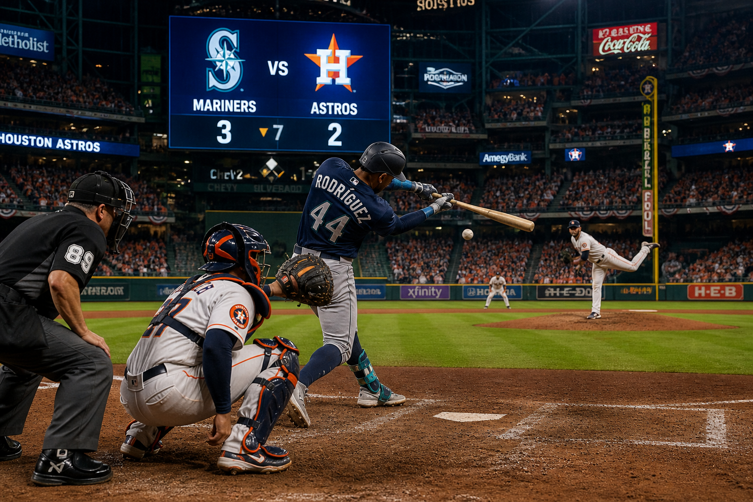 Seattle Mariners vs Houston Astros Timeline