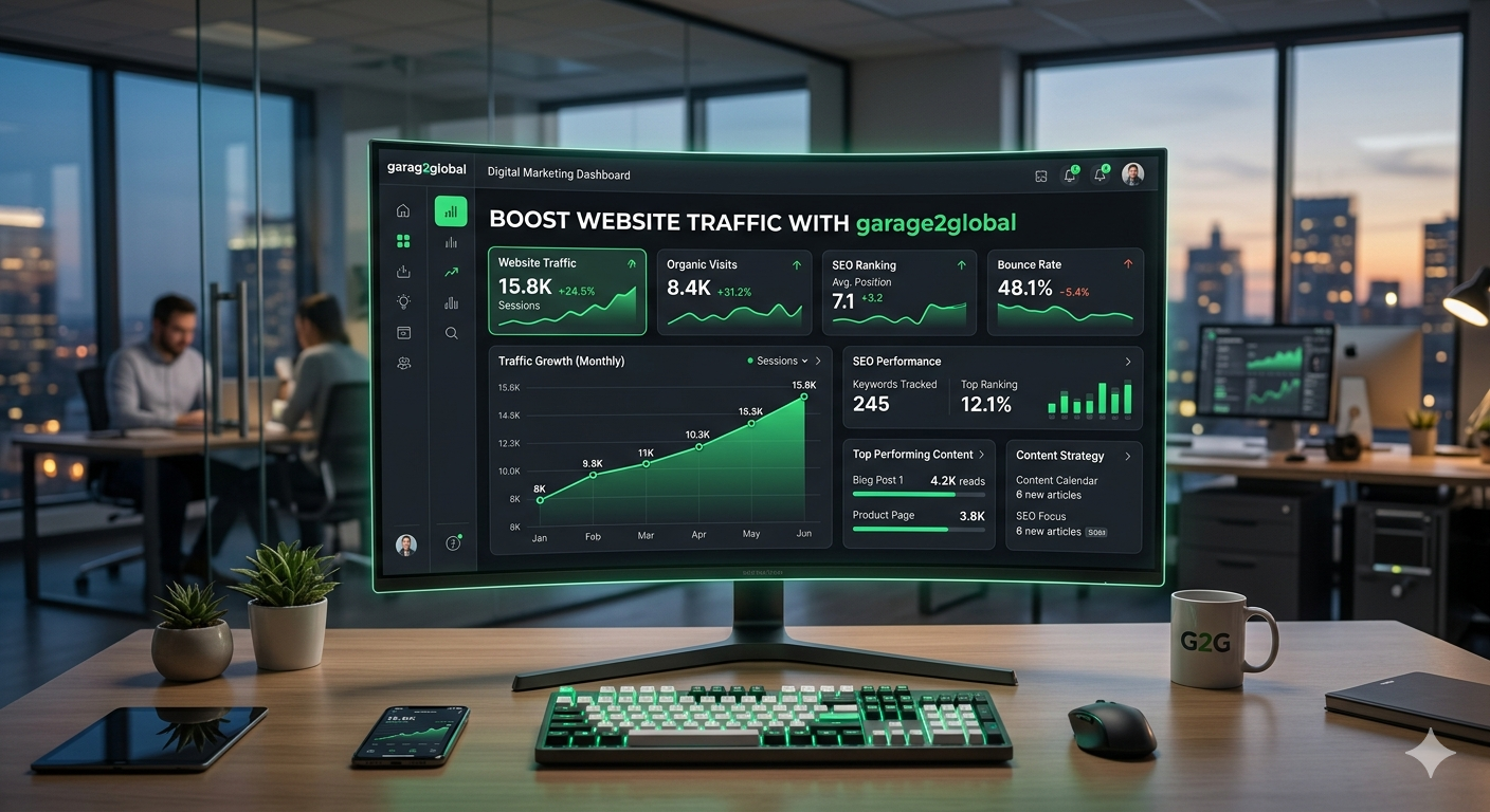 boost website traffic with garage2global